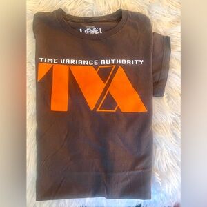 Marvel TVA Logo Brown Cotton T-Shirt! Sz L!